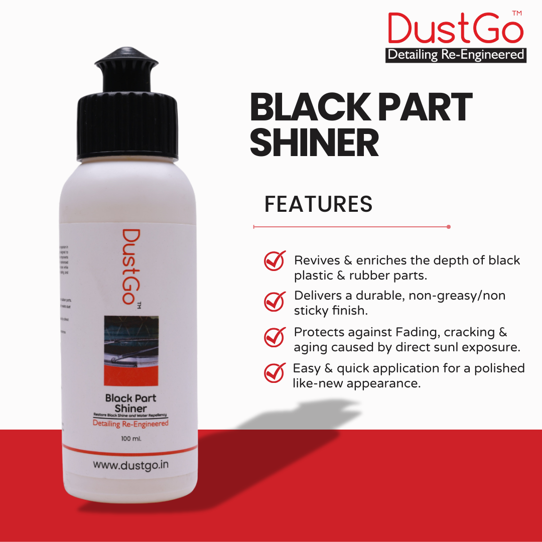 DG Black Part Shiner Long-Lasting UV Protection for Plastic & Rubber