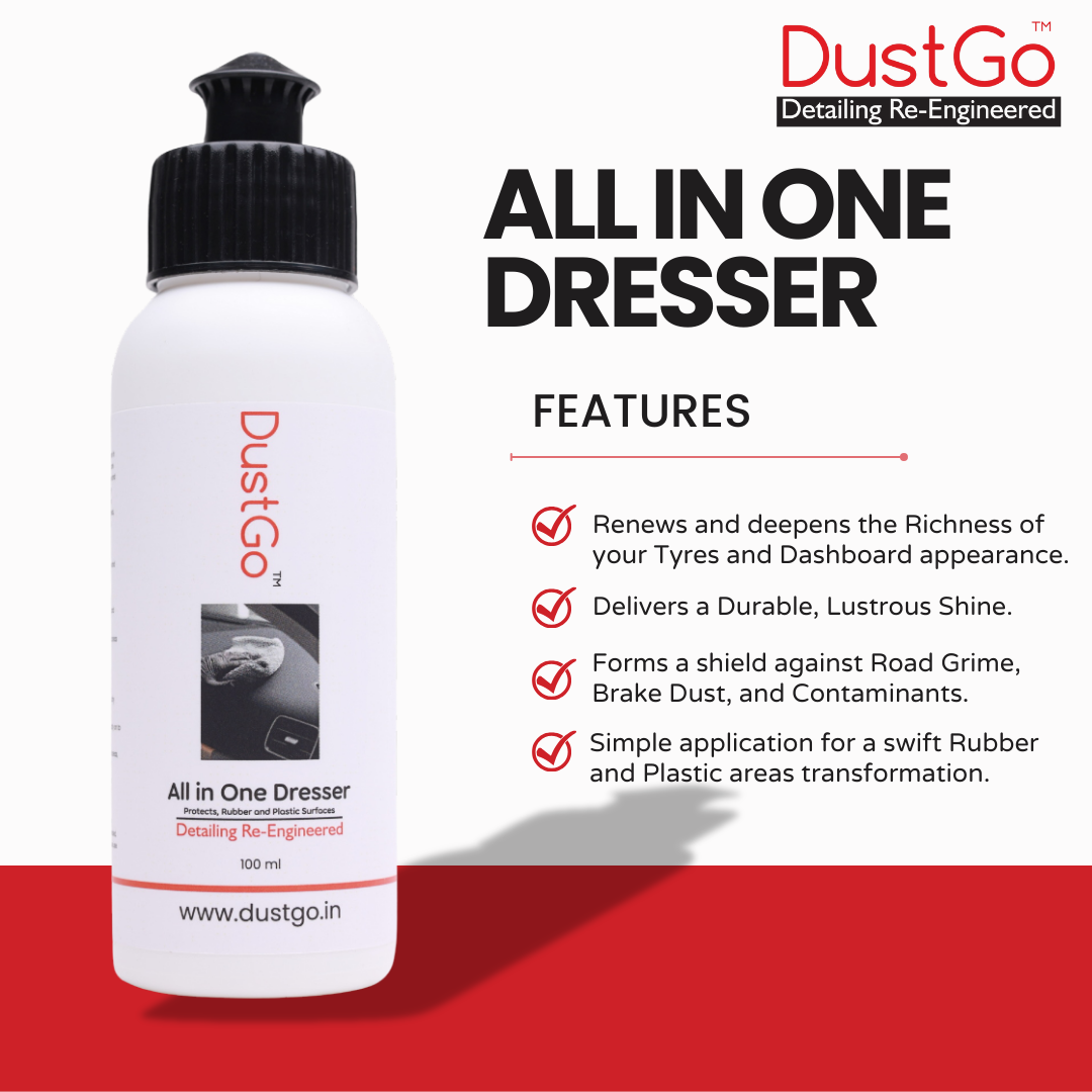 DG All in One Dresser Cleans, Shines, and Protects in One Easy Step.