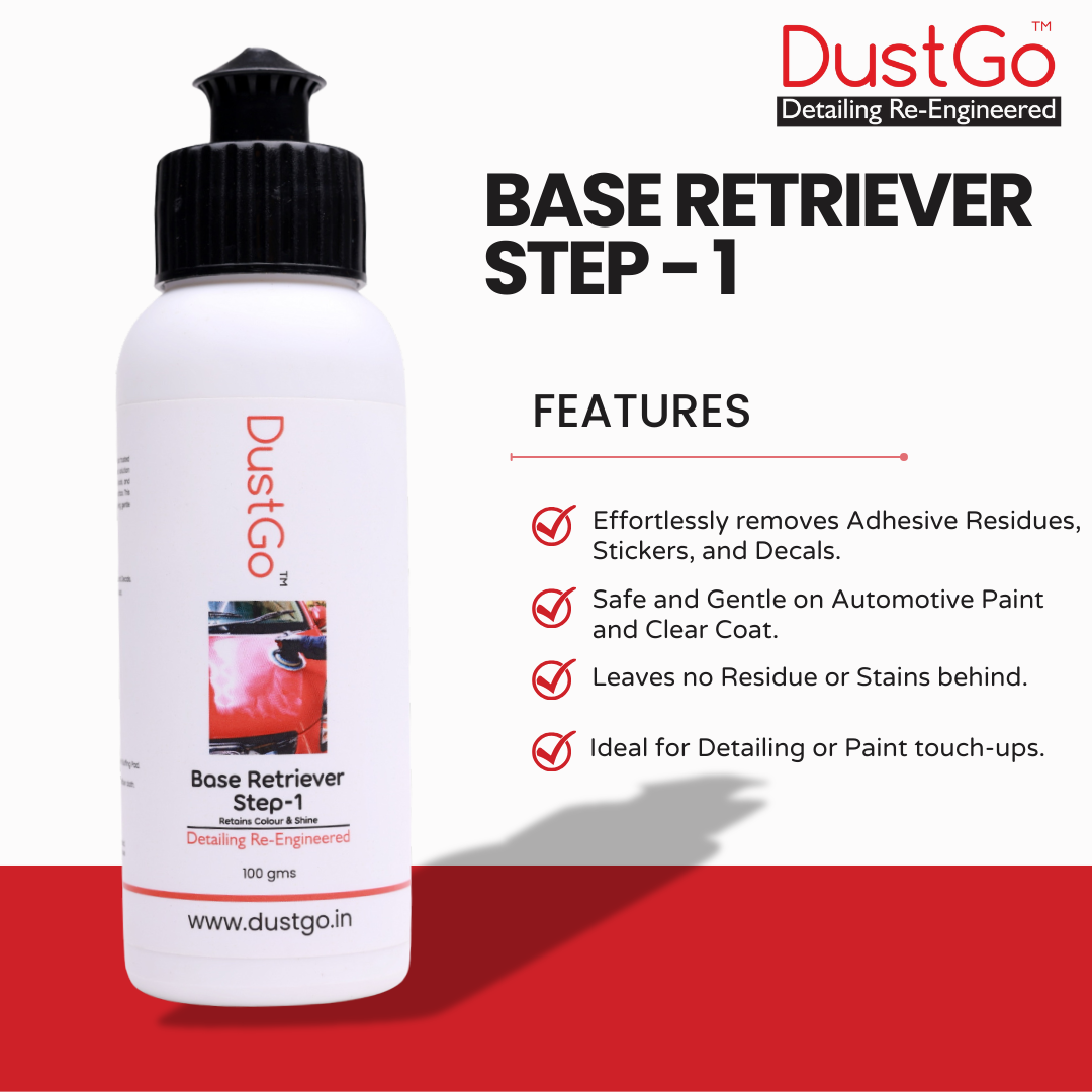 DG Base Retriever Step -1 Safe Adhesive Remover for a Clean Paint Surface