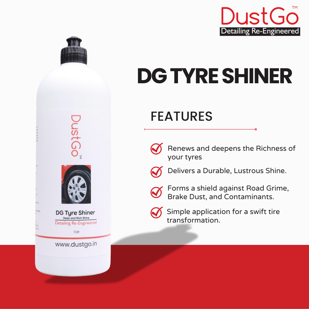 DG Tyre Shiner Restores Rich Black Shine & Protects Against Cracking.